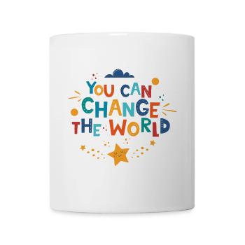 Vous pouvez changer le monde - Mug blanc - blanc - Devant