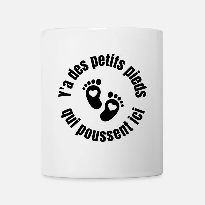 future maman, bébé, petits pieds qui poussent - Mug blanc - blanc