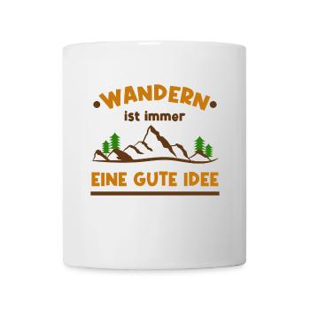 Naturerlebnis Touren Wandern Berge Statement - Tasse - Weiß - Vorne
