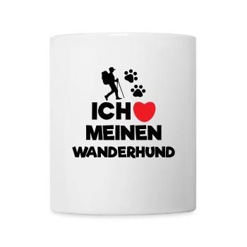 Ich Liebe Wandern Wanderer Statement Herz Natur - Tasse - Weiß - Vorne