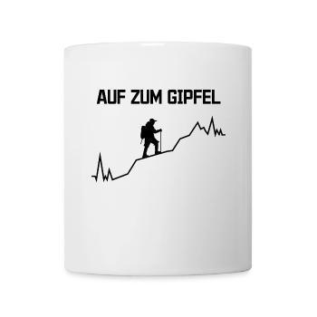 Gipfel Statement bergsteigen Wanderwege Wandern - Tasse - Weiß - Vorne