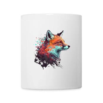 COOLER FUCHS / FOX / FUCHS KOPF / WATERCOLOR - Tasse - Weiß - Vorne