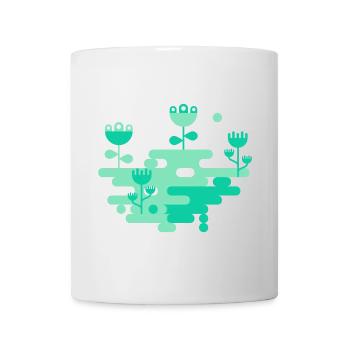 The Blob Garden L Mint & Green - Mug - white - Front