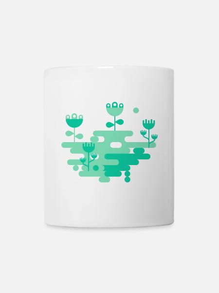Der Blob Garden L Mint &; Grün - Tasse - Weiß