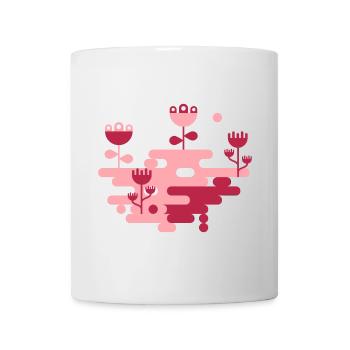 Der Blob Garden L Pink &; Viva Magenta - Tasse - Weiß - Vorne