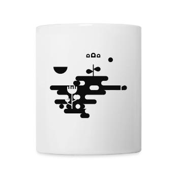 Der Blob Garden L Schwarz &; Weiß - Tasse - Weiß - Vorne