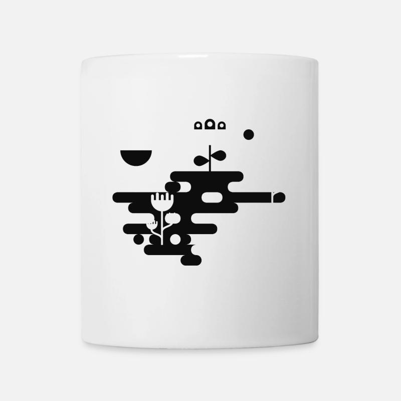 Der Blob Garden L Schwarz &; Weiß - Tasse - Weiß