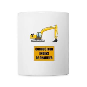 Construction equipment operator - Mug - white - Front