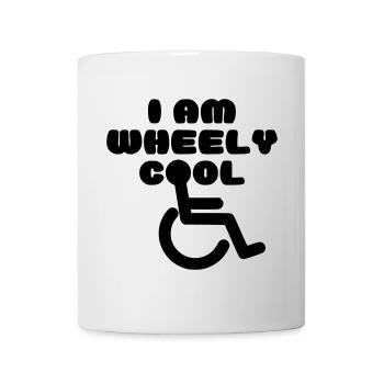 Ich bin verdammt cool. Humor im Rollstuhl * - Tasse - Weiß - Vorne