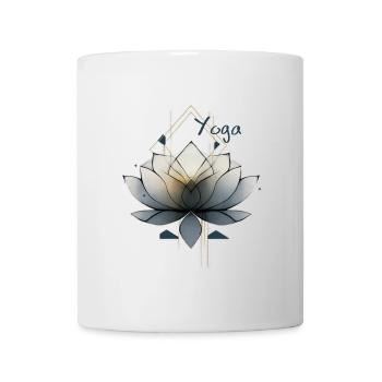 Lotus Yoga Geometrische Mandala - Tasse - Weiß - Vorne
