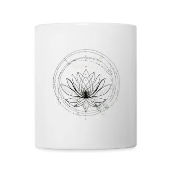 Lotus Mandala Black White - Mug - white - Front