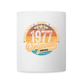 1977 Anniversaire né en 1977 Retro Vintage - Mug blanc - blanc - Devant