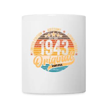 1943 Anniversaire né en 1943 Retro Vintage - Mug blanc - blanc - Devant