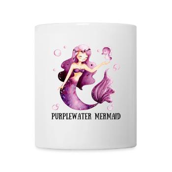 Purple-Water Mermaid - Mug - white - Front