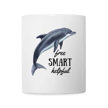 Delfin - free, smart, helpful - Mug - white - Front