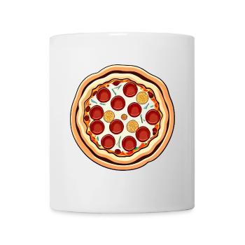 Pizza - Tasse - Weiß - Vorne