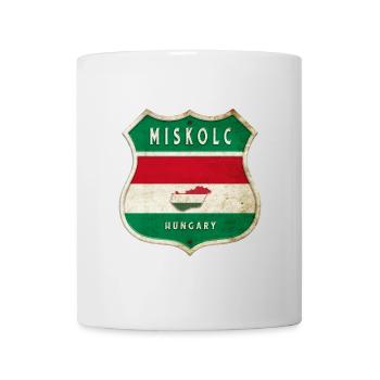 Design du drapeau de la Hongrie de Miskolc - Mug blanc - blanc - Devant