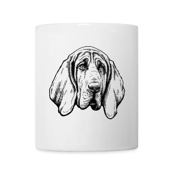 Bloodhound Portrait - Tasse - Weiß - Vorne