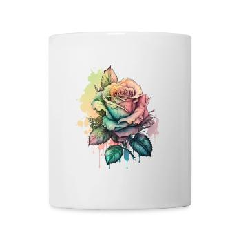 Rose Aquarelle colorée Tropical Creative Design - Mug blanc - blanc - Devant
