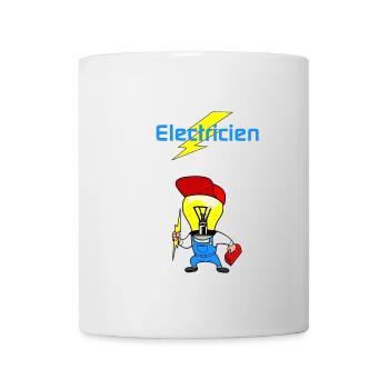 Electricien - Mug blanc - blanc - Devant