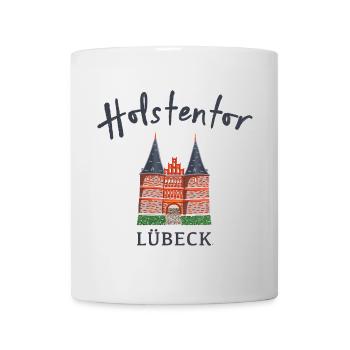 Lübeck Welterbestätte Holstentor, Norddeutschland - Tasse - Weiß - Vorne