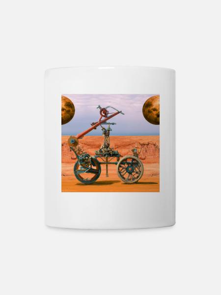 Mars car in steampunk style - Mug - white