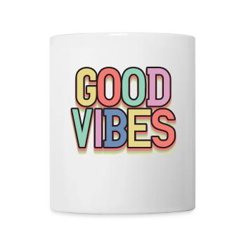Gute Vibes Pastell Retro - Mug - white - Front