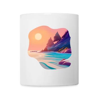 Sonnenaufgang Meer Insel Urlaub - Tasse - Weiß - Vorne