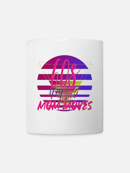 60s Mom Moves Retro Neon Design - Tasse - Weiß