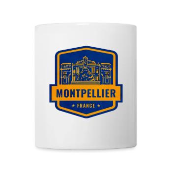 Montpellier Frankreich Abzeichen - Tasse - Weiß - Vorne