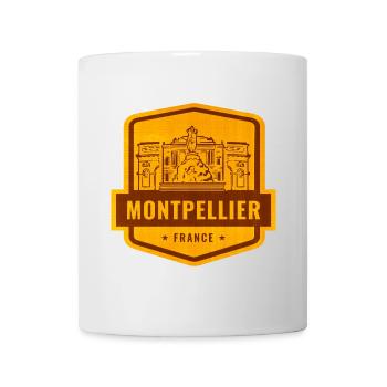 Montpellier Vintage Badge Frankreich - Tasse - Weiß - Vorne