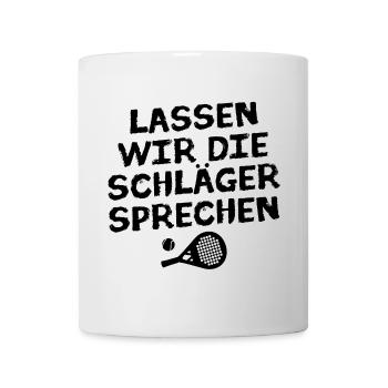 Turnier Spieler Statement Ball Racket Trainer - Tasse - Weiß - Vorne
