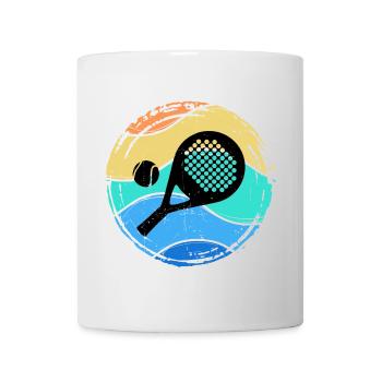 Padel Spieler Padelspiel Rückschlag Racket Ball - Tasse - Weiß - Vorne