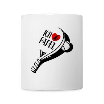 Herz Spieler Ich Liebe Padel Statement Turnier - Tasse - Weiß - Vorne