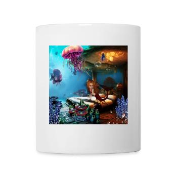 Kleine Meerjungfrau zu Hause - Tasse - Weiß - Vorne