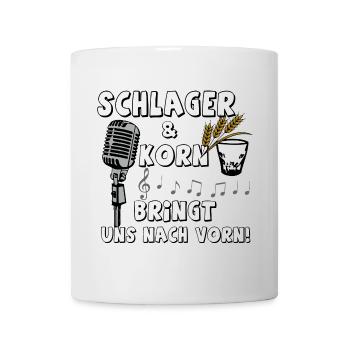Schlager Party , Schlager Musik , Schlager Korn - Tasse - Weiß - Vorne