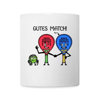 Padelteam Training Spieler Padel Bälle Schläger - Tasse - Weiß - Vorne