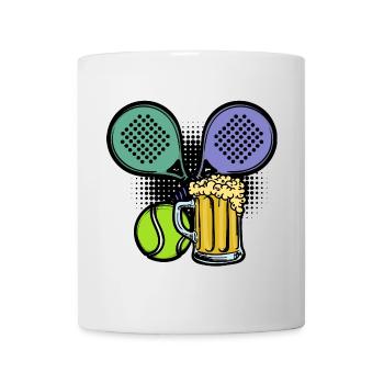 Schläger Padel Bälle Spieler Padelspiel Sportart - Tasse - Weiß - Vorne