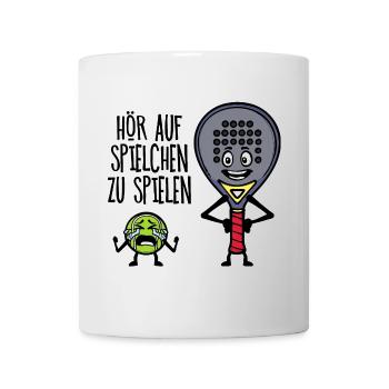 Freizeit Spieler Statement Padel Ball Schläger - Tasse - Weiß - Vorne