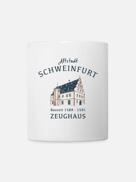 Schweinfurt, kultiges Wahrzeichen Zeughaus, Bayern - Tasse - Weiß