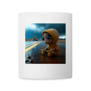 Alien baby lost on the road - Mug - white - Front