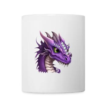 Dragon Fantaisiste Violet - Mug blanc - blanc - Devant