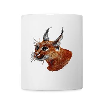coole raubkatzen motive, karakal kopf - Tasse - Weiß - Vorne