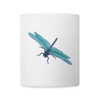 schöne Mosaikmuster, Libellenfoto, Insekten - Tasse - Weiß - Vorne