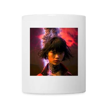 elektrik portrait 15 - Electric Storm Portrait - Mug - white - Front