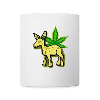 Biche Cannabis-Cartoon Cannabiche 05 ohne Tippfehler - Tasse - Weiß - Vorne
