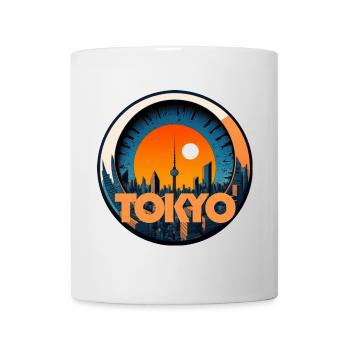 Badge Tokyo Coucher Soleil - Mug blanc - blanc - Devant