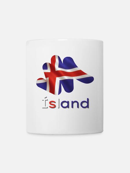 Flag Ísland - Mug blanc - blanc