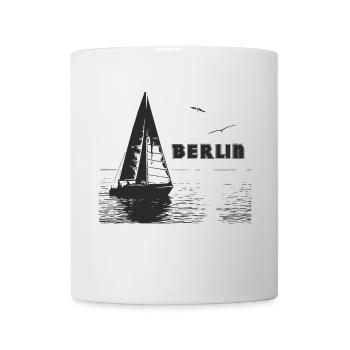 Voilier berlinois et 2 mouettes - Mug blanc - blanc - Devant