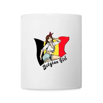 Belgium girl flag design - Mug - white - Front
